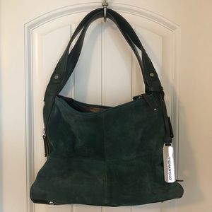 Tignanello suede color block hobo